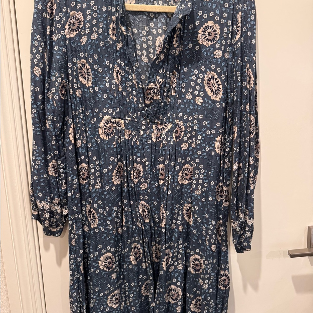 Natalie Martin Sammy Short Floral Blue Dress